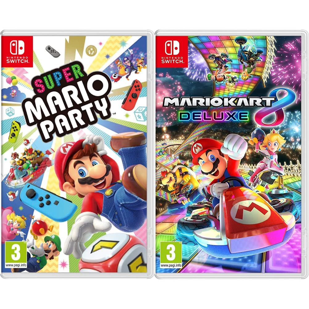 Nintendo Switch SUPER MARIO PARTY & MARIOKART 8 DELUXE Super Mario Party Switch & Mario Kart 8 Deluxe : Amazon.fr